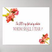 Psalm 27:1, die ik vrees, Wall Decor Poster (Voorkant)