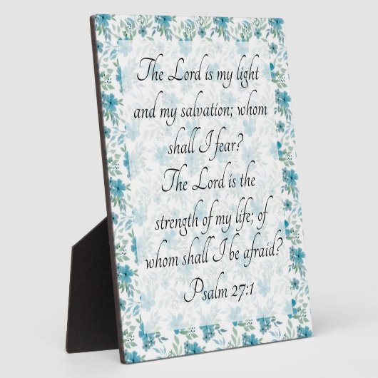 psalm 27:1 fotoplaat (Zijkant)