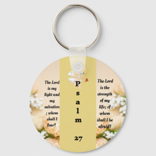 Psalm 27:1 gepersonaliseerde sleutelhanger
