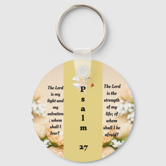 Psalm 27:1 gepersonaliseerde sleutelhanger (Voorkant)