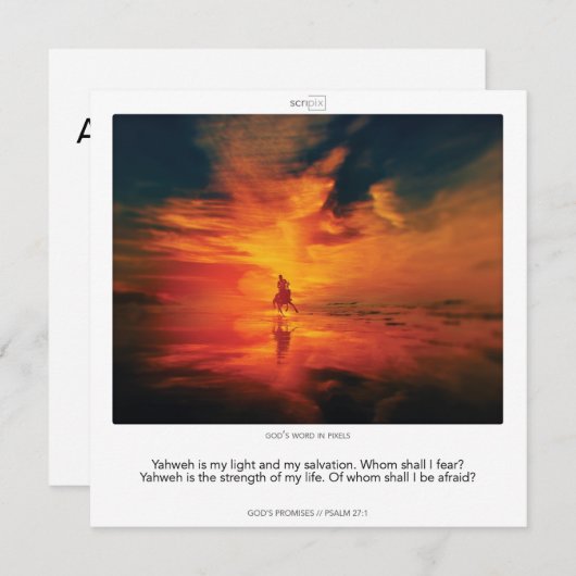 Psalm 27:1 GOD'S PROMISES SCRIPIX Kaart (Voorkant / Achterkant)