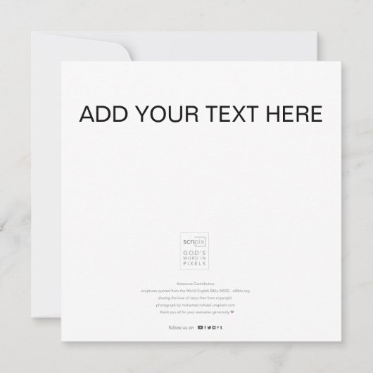 Psalm 27:1 GOD'S PROMISES SCRIPIX Kaart (Achterkant)