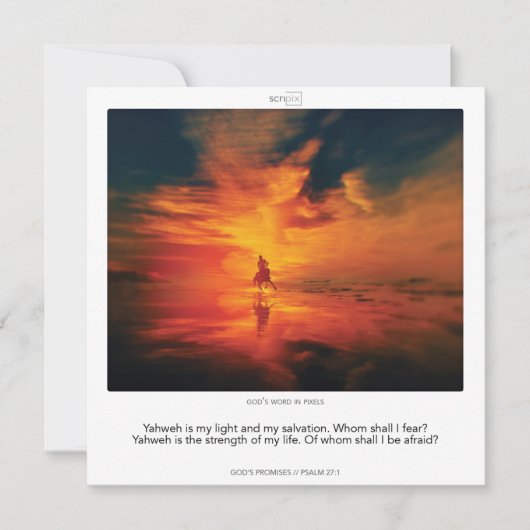 Psalm 27:1 GOD'S PROMISES SCRIPIX Kaart (Voorkant)