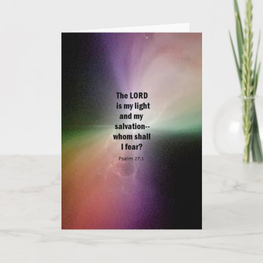 psalm 27:1 kaart (Voorkant)