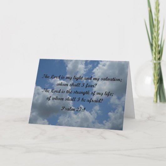 psalm 27:1 kaart (Voorkant)