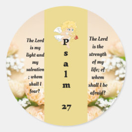Psalm 27:1 klassieke ronde sticker
