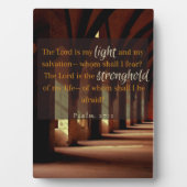 Psalm 27:1 Licht en bolle plaque Fotoplaat (voorkant)