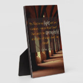 Psalm 27:1 Licht en bolle plaque Fotoplaat (Zijkant)