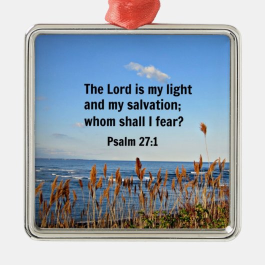 psalm 27:1 metalen ornament (Voorkant)