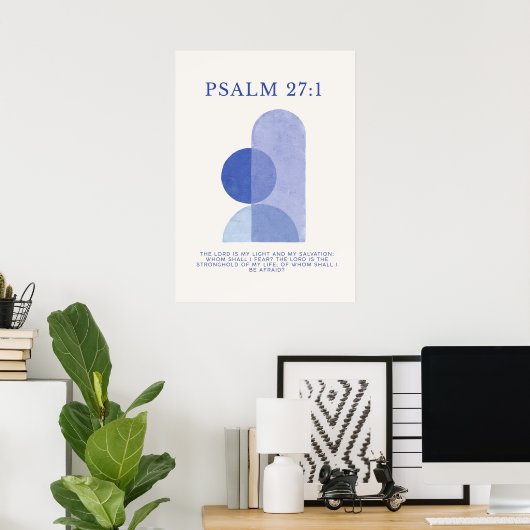 psalm 27:1 poster (Thuiskantoor)