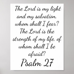 psalm 27:1 poster