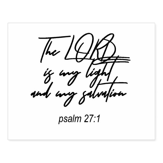 Psalm 27:1 Rubberstempel (Afrduk)