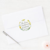 Psalm 27:1 Schrift Bloemknoppen Licht Heil Ronde Sticker (Envelop)