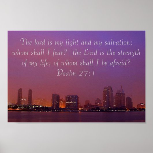 Psalm 27:1 Skyline poster (Voorkant)