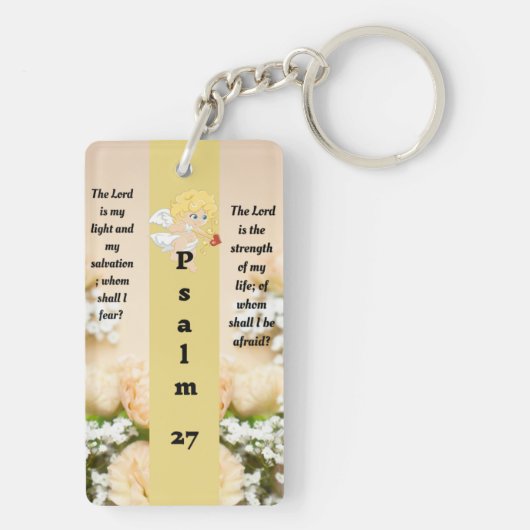 Psalm 27:1 sleutelhanger (achterkant)