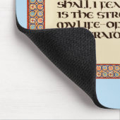 Psalm 27:1 verlichte kalligrafie Uncial script Muismat (Hoek)