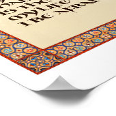 Psalm 27:1 verlichte kalligrafie Uncial script Poster (Hoek)