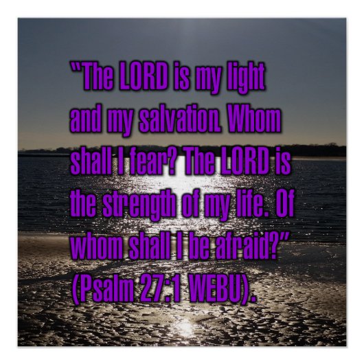 Psalm 27:1 WEBU Perfect Poster (Voorkant)