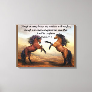 Psalm 27:3, hoewel een leger me overvalt canvas afdruk