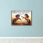 Psalm 27:3 Hoewel een leger mij belegeren Canvas Afdruk (Insitu (Houten vloer))