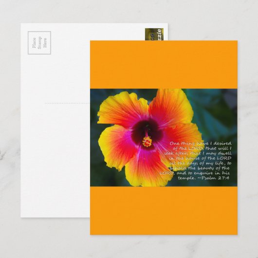 Psalm 27:4 briefkaart (Voorkant / Achterkant)