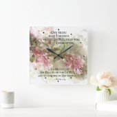 Psalm 27:4 Een ding dat ik van de Heer vraag, Bijb Vierkante Klok (Huis)