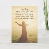 Psalm 27:4 Een ding dat ik verlangde van de Heere  Kaart (Voorkant)