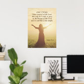 Psalm 27:4 Een ding dat ik verlangde van de Heere  Poster (Thuiskantoor)