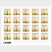 Psalm 27:4 Een ding dat ik verlangde van de Heere Vierkante Sticker (Vel)