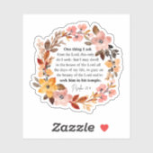 Psalm 27:4 Eén ding vraag ik Sticker (Vel)