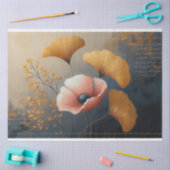 Psalm 27:4 Poppy Ginkgo Decoupage Tissue Paper Tissuepapier (Craft)