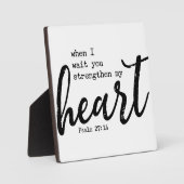 Psalm 27:4 wacht Bijbelse Scripture Farmhouse Sign Fotoplaat (Voorkant)