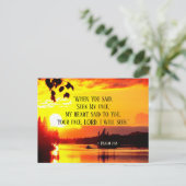 Psalm 27:8 Uw gezicht LORD ik zal Bijbel zoeken Briefkaart (Staand voorkant)