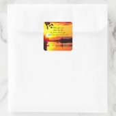 Psalm 27:8 Uw gezicht LORD ik zal Bijbel zoeken Vierkante Sticker (Tas)