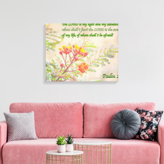 psalm 27 canvas afdruk (Insitu (Woonkamer))