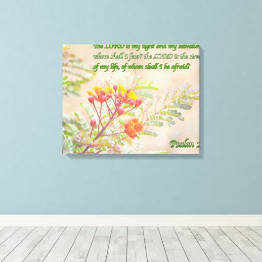 psalm 27 canvas afdruk (Insitu (Houten vloer))