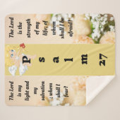 Psalm 27 sherpa blanket deken (Voorkant (horizontaal))