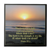 Psalm 27v1 - De Heer is mijn Licht Tegeltje (Voorkant)