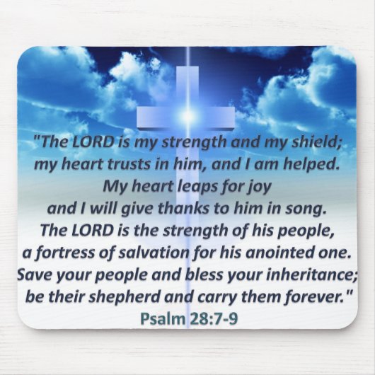 psalm 28:7-9 muismat (Voorkant)