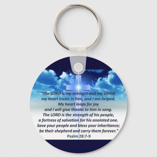 psalm 28:7-9 sleutelhanger (Voorkant)