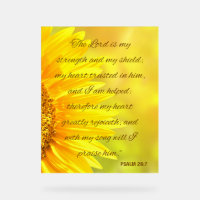 Psalm 28:7 Acryl bord - "De Heere is...