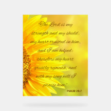 Psalm 28:7 Acryl bord - "De Heere is...