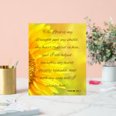 Psalm 28:7 Acryl bord - "De Heere is... (Huwelijk)