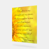 Psalm 28:7 Acryl bord - "De Heere is... (Hoek)