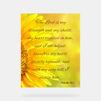 Psalm 28:7 Acrylic Sign - "The Lord is... Acryl Bord