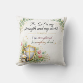 Psalm 28:7 Bible Verse, Messianic Jewish Decor Kussen