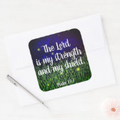 Psalm 28:7 Christelijke Bijbel Schrift Stickers (Envelop)