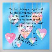psalm 28:7 poster (Voorkant)