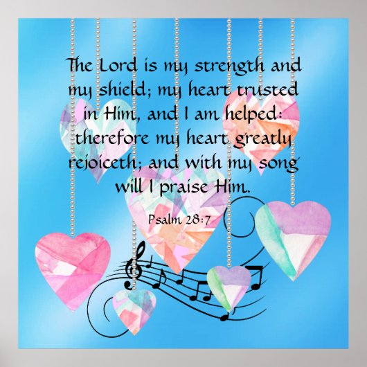 psalm 28:7 poster (Voorkant)