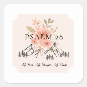 Psalm 28 Vierkante Stickers